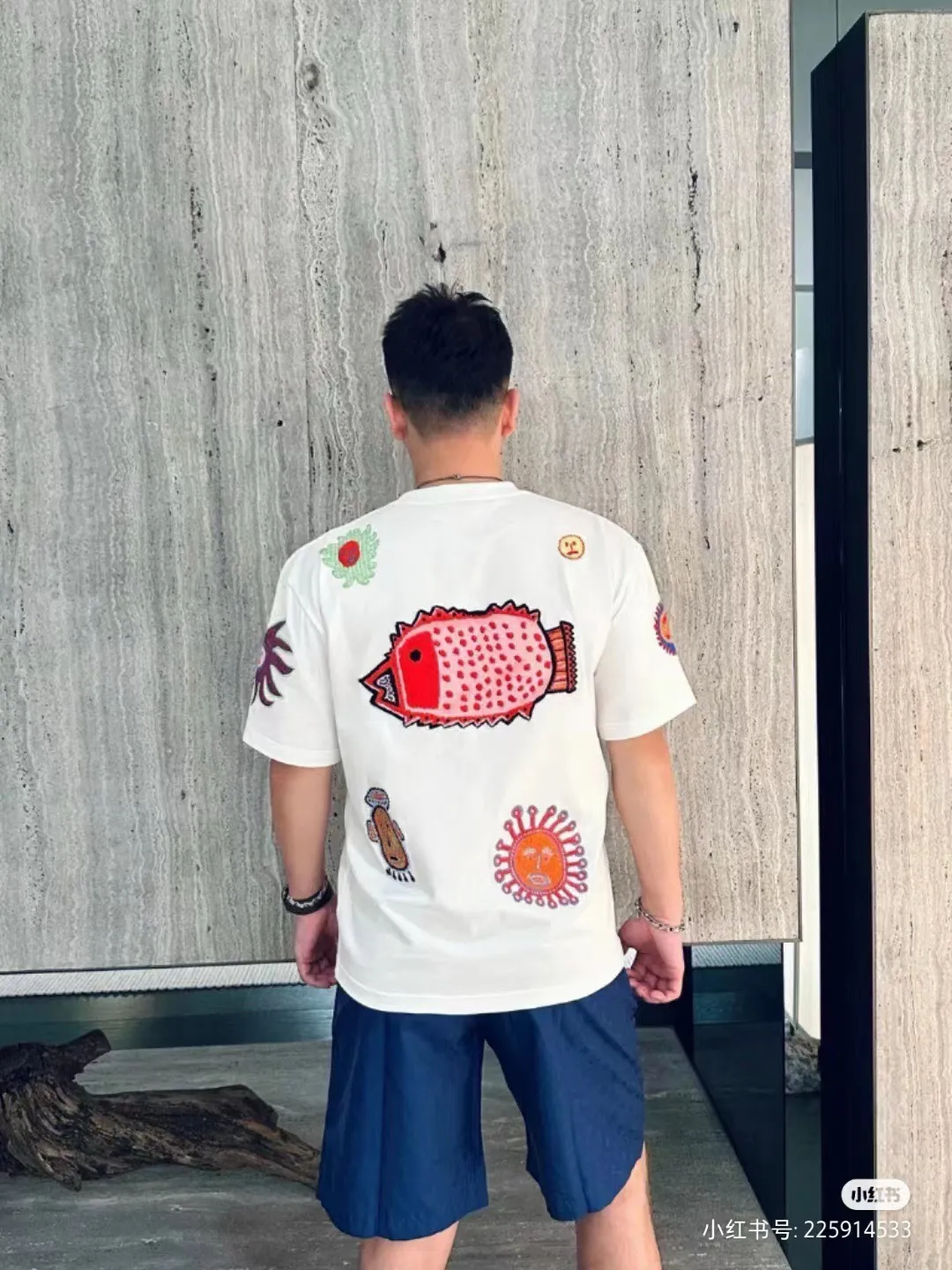 Louis Vuitton/Louis Vuitton sunflower embroidered short sleeves